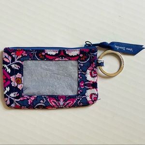 NWT Vera Bradley Lighten Up Zip ID Case, Magenta Medallion